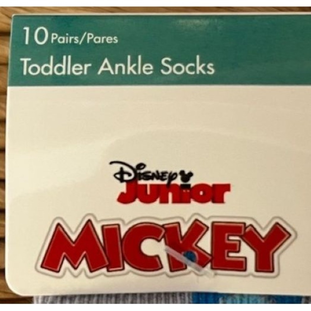 10-Pair Disney Junior MICKEY MOUSE Toddler Ankle Socks - Size 12-24 Months - Picture 3 of 3